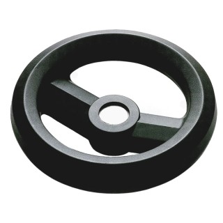 RS PRO Black Fibreglass Reinforced Technopolymer Spoked Hand Wheel 100 mm Diameter 161-1973