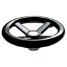 RS PRO Black Phenoplast Four Spoke Hand Wheel, 160 mm Diameter, Steel Insert, Drilled Hub 161-2022