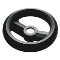 RS PRO Black Fibreglass Reinforced Technopolymer Spoked Hand Wheel 126 mm Diameter 161-1975