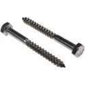 RS PRO Hex Coach Screw Stainless Steel M8 x 80 mm 144-3555