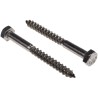 RS PRO Hex Coach Screw Stainless Steel M8 x 80 mm 144-3555