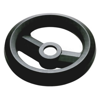 RS PRO Black Fibreglass Reinforced Technopolymer Hand Wheel 200 mm Diameter 161-1984