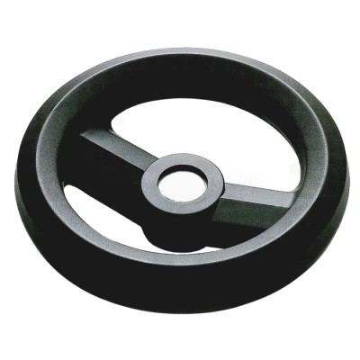 RS PRO Black Fibreglass Reinforced Technopolymer Hand Wheel 200 mm Diameter 161-1984