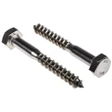 RS PRO Hex Coach Screw Stainless Steel M10 x 80 mm 144-3560