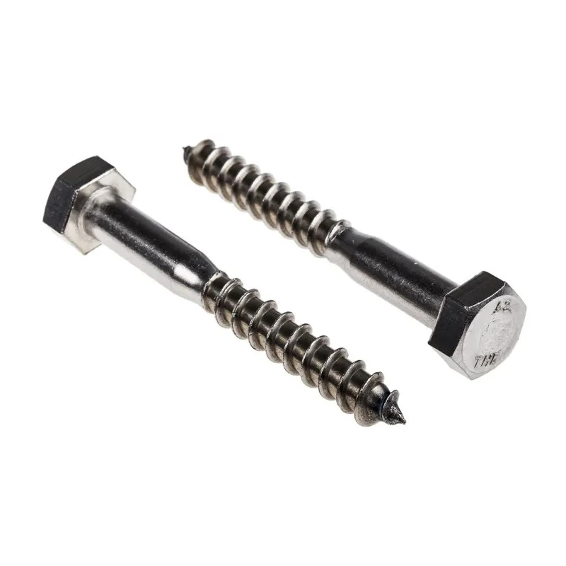 RS PRO Hex Coach Screw Stainless Steel M10 x 80 mm 144-3560