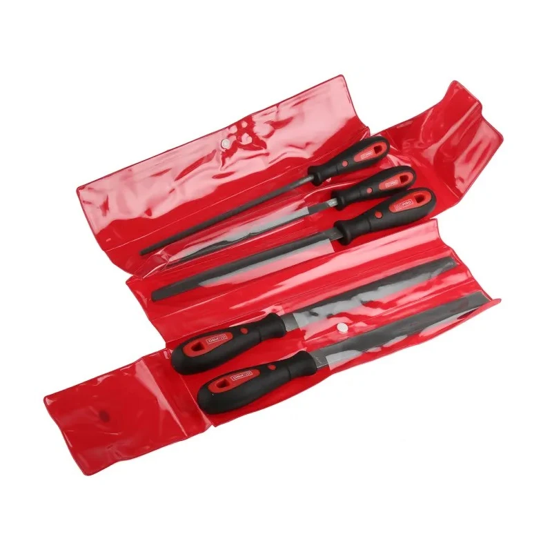 RS PRO 5 Piece Engineers File Set Second Cut 200 mm with Handle Included 161-1466
