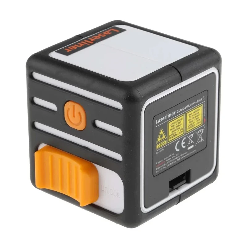 Laserliner Laser Level CompactCube-Laser 3 36 635 nm Red Laser, Self-Levelling, 2 Lasers 036.150A