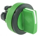 Schneider Electric Harmony XB5 Series 2 Position Selector Switch Head, 30 mm Cutout Diameter, Green Handle, IP66 ZB5FD403