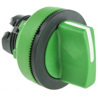 Schneider Electric Harmony XB5 Series 2 Position Selector Switch Head, 30 mm Cutout Diameter, Green Handle, IP66 ZB5FD403