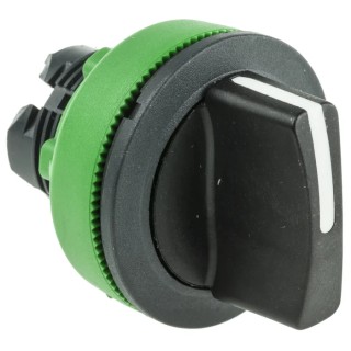 Schneider Electric Harmony XB5 Series 2 Position Selector Switch Head, 30 mm Cutout, Black Handle, IP67, IP66, IP69K ZB5FD4