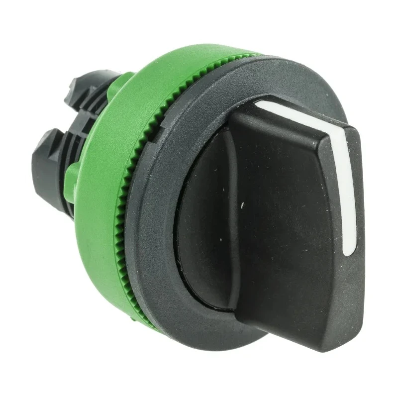 Schneider Electric Harmony XB5 Series 2 Position Selector Switch Head, 30 mm Cutout, Black Handle, IP67, IP66, IP69K ZB5FD4