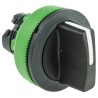 Schneider Electric Harmony XB5 Series 2 Position Selector Switch Head, 30 mm Cutout, Black Handle, IP67, IP66, IP69K ZB5FD4