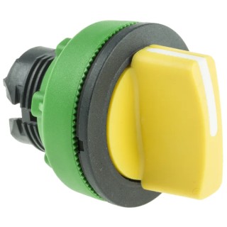 Schneider Electric Harmony XB5 Series 3 Position Selector Switch Head 30 mm Cutout Yellow Handle IP69K IP67 IP66 ZB5FD805