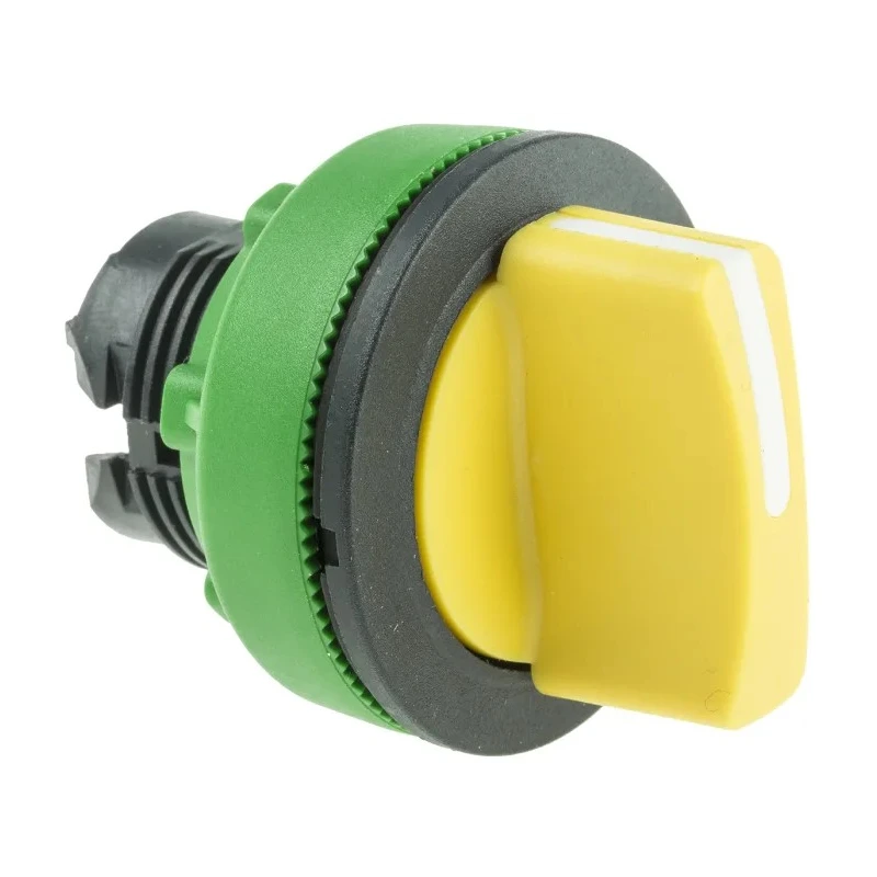 Schneider Electric Harmony XB5 Series 3 Position Selector Switch Head 30 mm Cutout Yellow Handle IP69K IP67 IP66 ZB5FD805