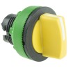 Schneider Electric Harmony XB5 Series 3 Position Selector Switch Head 30 mm Cutout Yellow Handle IP69K IP67 IP66 ZB5FD805