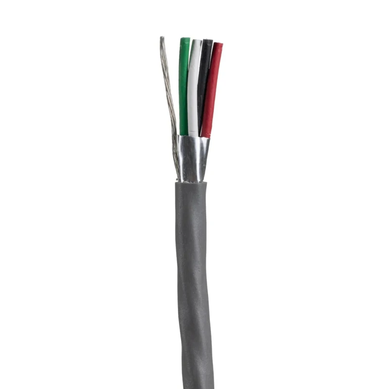 Alpha Wire Alpha Essentials Communication & Control Control Cable 4 Cores 0.35mm² 22 AWG Screened Armoured Grey 2404C SL005
