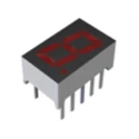 ROHM 1 LED Red LED Display Cathode Right Side 8mm 36mcd Luminous Intensity LAP-301VL