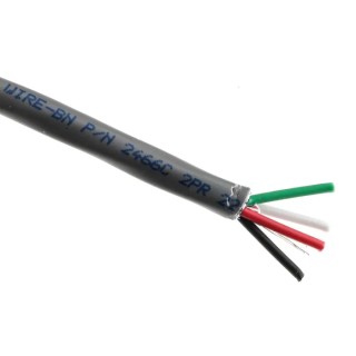 Alpha Wire Alpha Essentials Communication & Control Series 2 Core Screened Audio Cable 4.32 mm OD, 304 m Length 2466C SL001