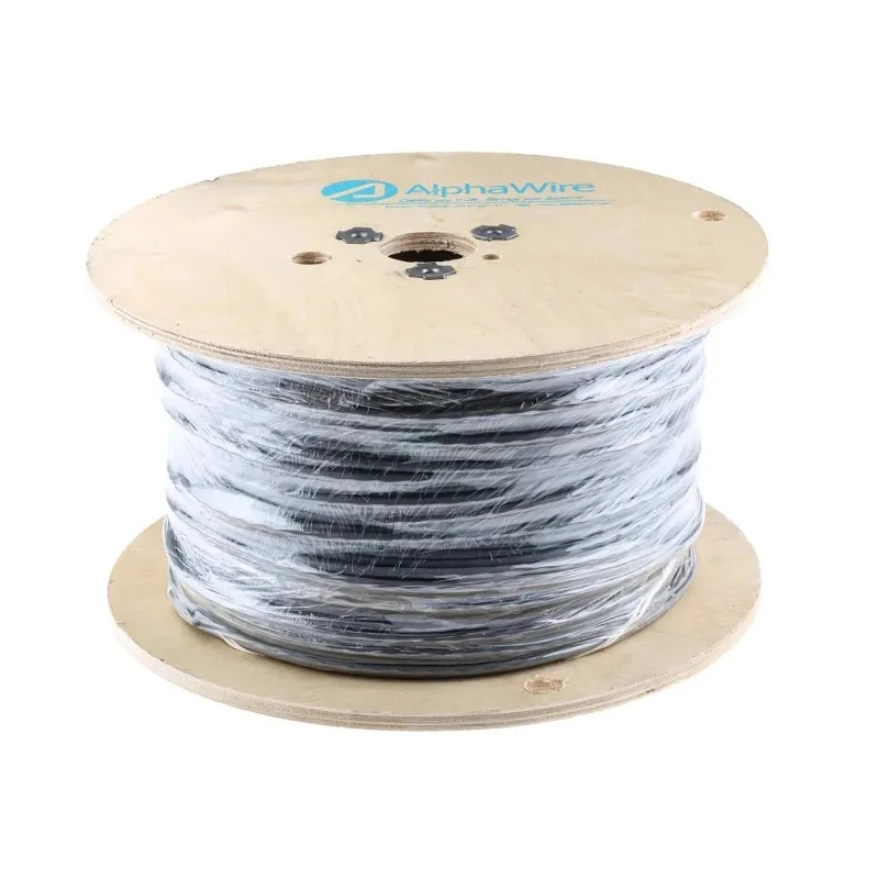 Alpha Wire Alpha Essentials Communication & Control Series 2 Core Screened Audio Cable 4.32 mm OD, 304 m Length 2466C SL001