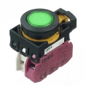 Idec CW Series Illuminated Momentary Push Button Switch Panel Mount 22 mm Cutout SPST Green LED IP65 CW1L-M1E01QM4G