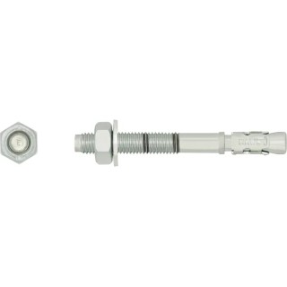 RawlPlug Carbon Steel Through Bolt Zinc Plated 16 mm Thread Size x 140 mm Length R-XPT-16140/20-SF