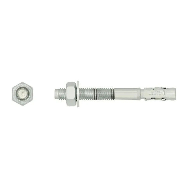 RawlPlug Carbon Steel Through Bolt Zinc Plated 16 mm Thread Size x 140 mm Length R-XPT-16140/20-SF