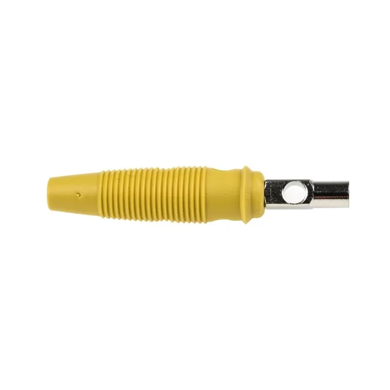 Hirschmann Test & Measurement Yellow Male Banana Plug 4 mm Connector, Screw Termination, 60V dc, 16A, Nickel 930058103