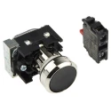 Siemens SIRIUS ACT 3SU11 Series Push Button Complete Unit, Panel Mount, 22 mm Cutout, Black, SPST 3SU1150-0AB10-1CA0