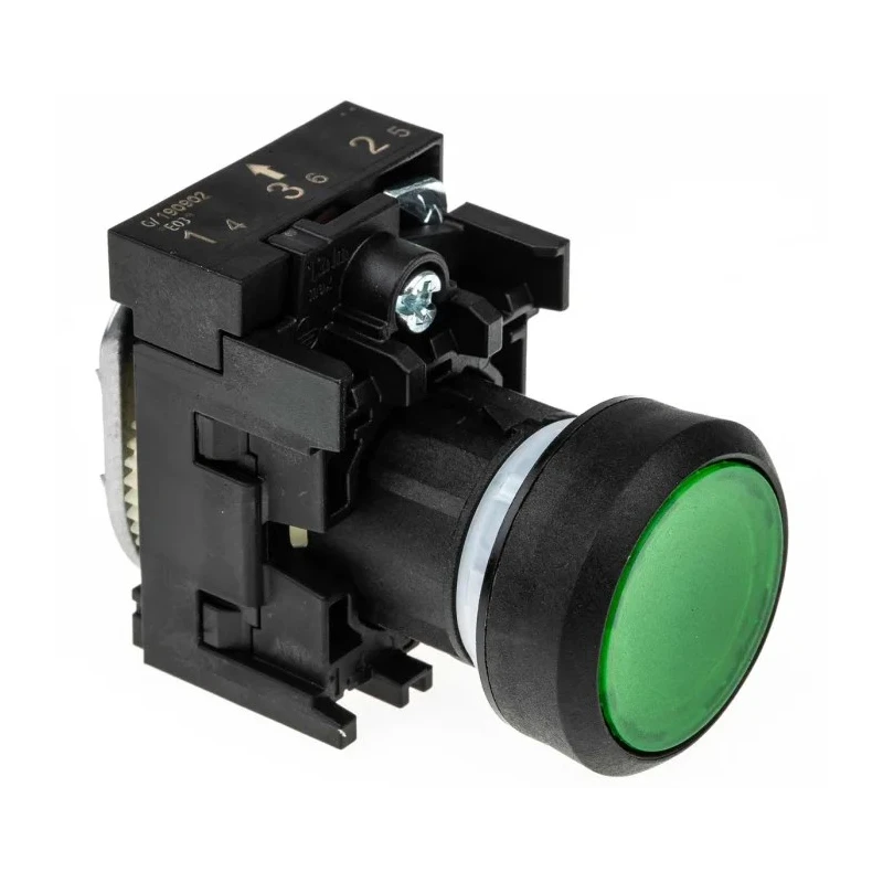 Siemens SIRIUS ACT 3SU11 Series Illuminated Push Button Complete Unit Panel Mount 22mm Cutout Green SPST 3SU1106-0AB40-1BA0