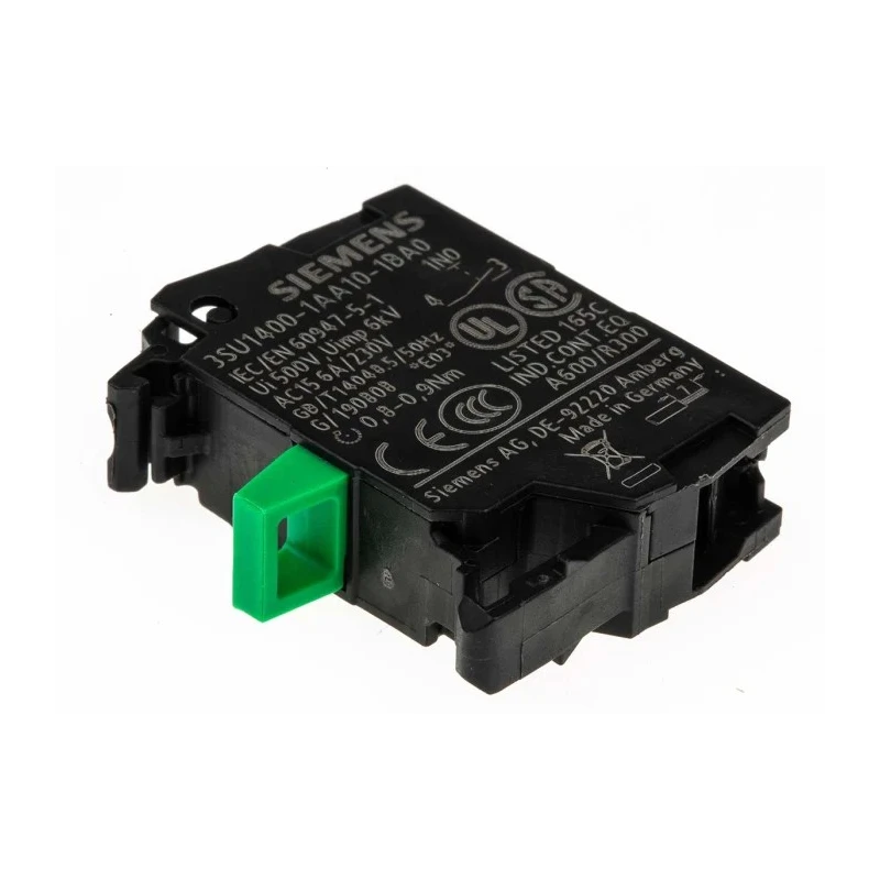 Siemens SIRIUS ACT 3SU11 Series Illuminated Push Button Complete Unit Panel Mount 22mm Cutout Green SPST 3SU1106-0AB40-1BA0