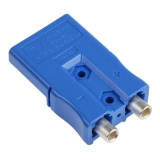 Anderson Power Products SBS Series 2 Way Male Battery Connector, Straight Cable, 600V, 110A SBS50BLU08