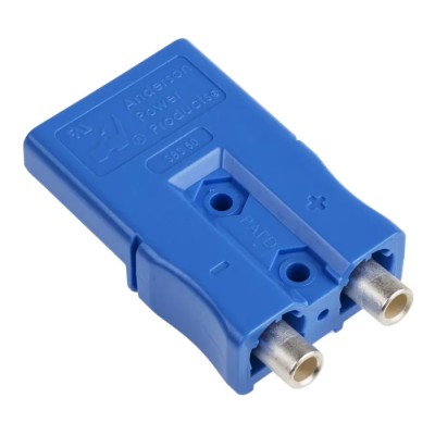 Anderson Power Products SBS Series 2 Way Male Battery Connector, Straight Cable, 600V, 110A SBS50BLU08