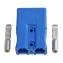 Anderson Power Products SBS Series 2 Way Male Battery Connector, Straight Cable, 600V, 110A SBS50BLU08