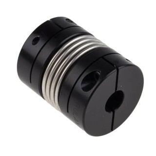 Ruland 33 mm OD 10 mm Bore Stainless Steel Bellows Clamp Coupler 42.9 mm Length MBC33-10-10-A