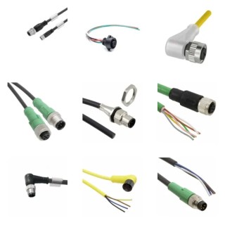 Amphenol Industrial Sensor Actuator Cable 12 Contacts Female to Male Unterminated Cable, 1 m DCD-12AFMM-QL8F01