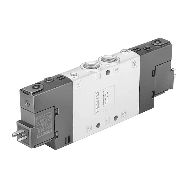 Festo Solenoid Pilot Valve Electric G CPE Series 24V DC 1/4 in Port Size 5/2 Valve Function CPE18-M1H-5J-1/4
