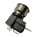 RS PRO Illuminated Push Button Switch Latching SPST Panel Mount 25.2 mm Cutout White LED IP67 250 V ac 175-8168