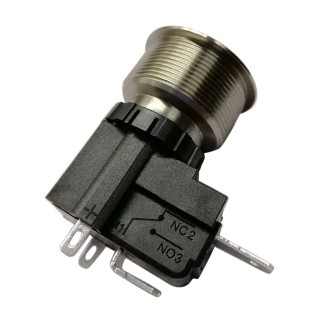 RS PRO Illuminated Push Button Switch Latching SPST Panel Mount 25.2 mm Cutout White LED IP67 250 V ac 175-8168