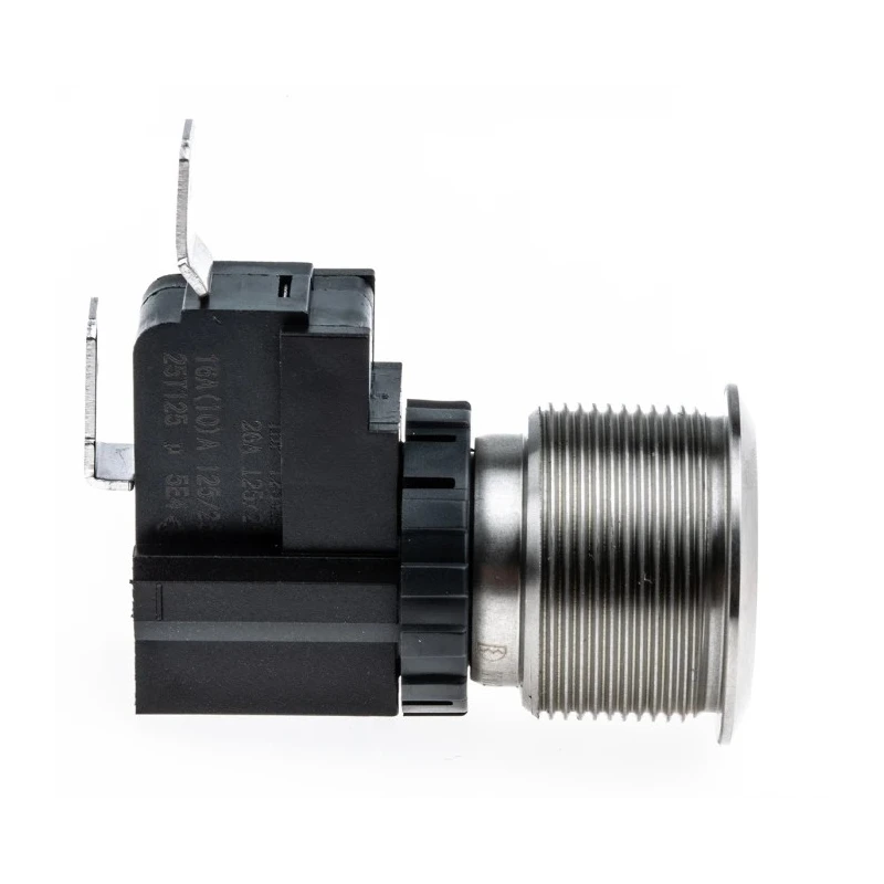 RS PRO Push Button Switch, Latching, Panel Mount, 22.2 mm Cutout, SPST, IP67, 250V AC 175-8218