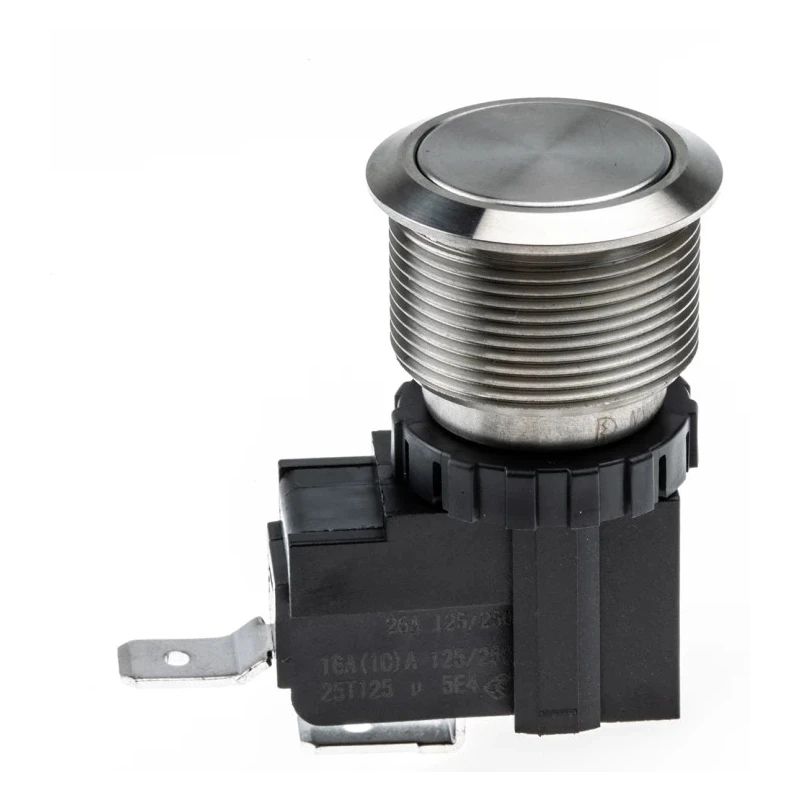 RS PRO Push Button Switch, Latching, Panel Mount, 22.2 mm Cutout, SPST, IP67, 250V AC 175-8218