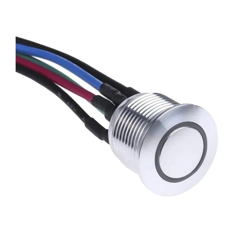 RS PRO Illuminated Momentary Push Button Switch Panel Mount 16 mm Cutout SPST RGB LED IP67 36 V dc 175-8464