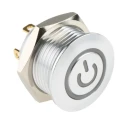RS PRO Illuminated Momentary Push Button Switch, Panel Mount, 16 mm Cutout, SPST, Green and Red LED, IP67, 36 V dc 175-8720