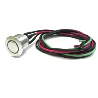 RS PRO Illuminated Push Button Switch Momentary Panel Mount 16 mm Cutout SPST Red LED IP67 36 V dc 175-8527