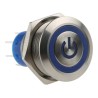 RS PRO Illuminated Push Button Switch Momentary Panel Mount DPDT Blue LED IP67 22.2 mm Cutout 250 V 3, 5A 175-9279