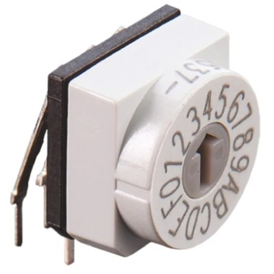 Hartmann Rotary Flush Rotary Coded DIP Switch Through Hole PT65101L254