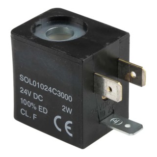 RS PRO 24V DC 2W Continuous Duty Solenoid Coil Compatible with 01V Series Pneumatic Control Valves 176-2130