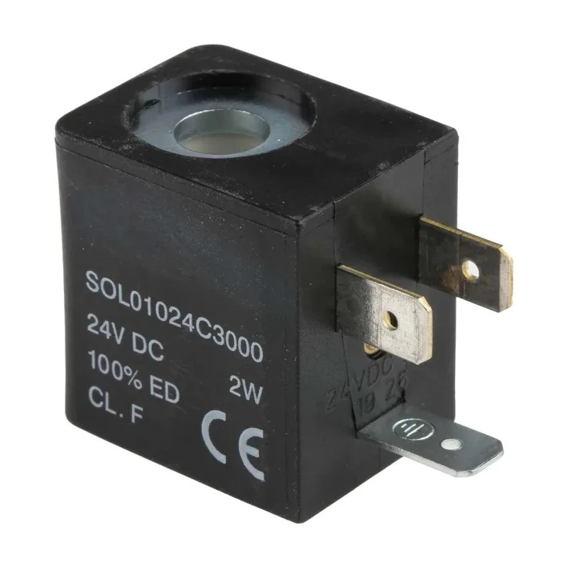 RS PRO 24V DC 2W Continuous Duty Solenoid Coil Compatible with 01V Series Pneumatic Control Valves 176-2130