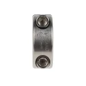 Ruland Stainless Steel Two Piece Double Wide Shaft Collar, Clamp Screw, Bore 20 mm, OD 40 mm, Width 15 mm MSP-20-SS