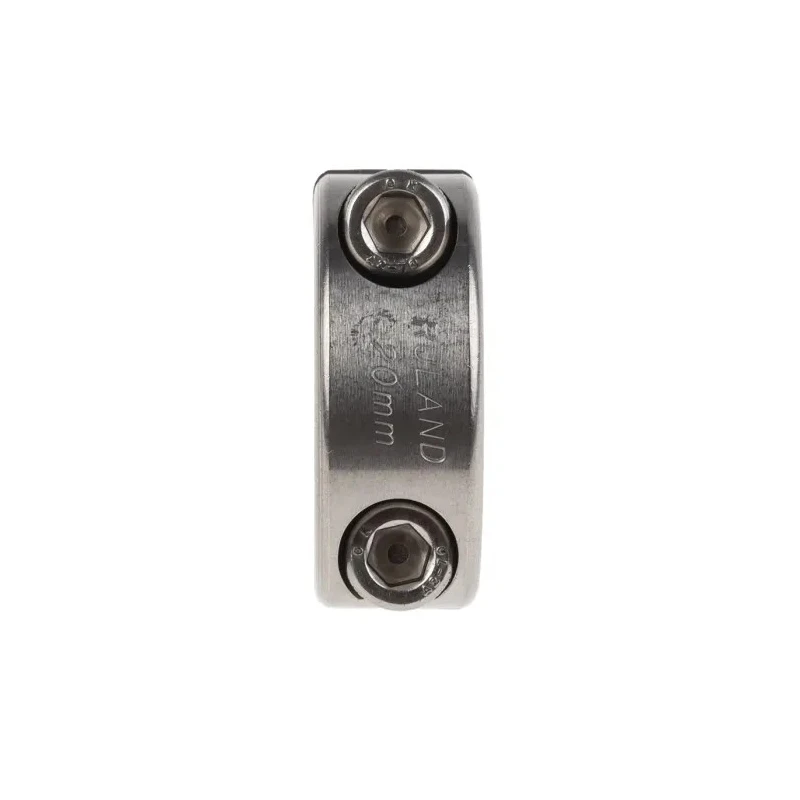 Ruland Stainless Steel Two Piece Double Wide Shaft Collar, Clamp Screw, Bore 20 mm, OD 40 mm, Width 15 mm MSP-20-SS