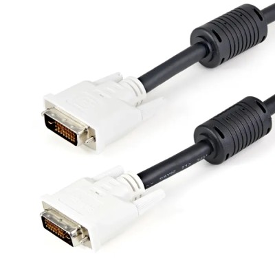 RS PRO Male DVI-D Dual Link to Male DVI-D Cable 1m Black Polyvinyl Chloride DVIDDMM1M